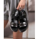 Laura Noir Argent Cuir