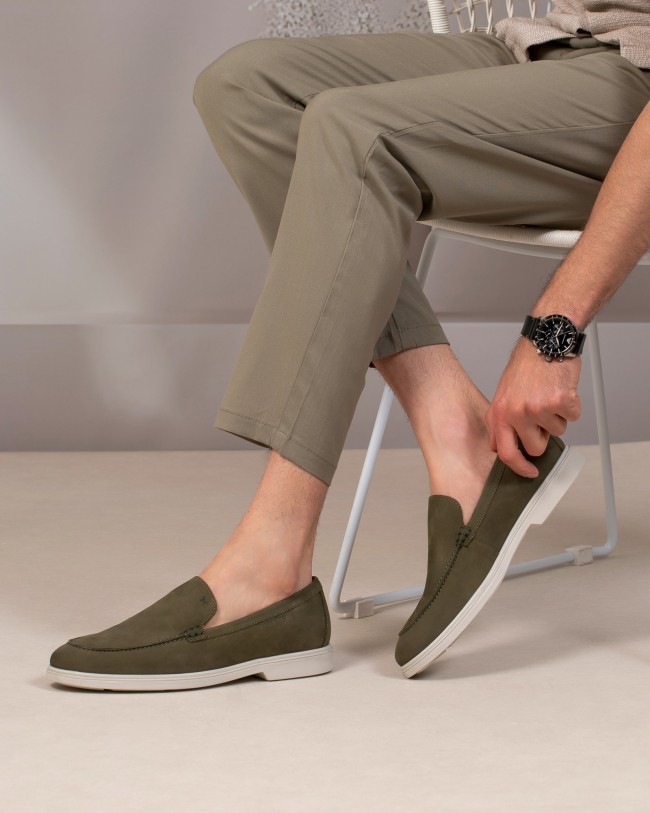 Vitorio Vert Olive Nubuck