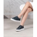 Lucia Bleu Cuir