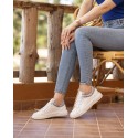 Perla Blanc Argent Cuir