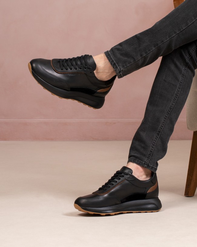 Vigoro Noir Camel Cuir